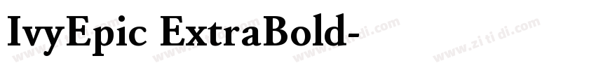 IvyEpic ExtraBold字体转换